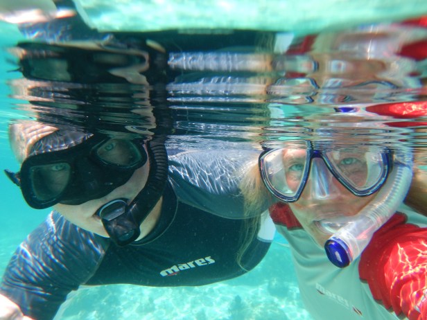 P og C snorkel-selfie